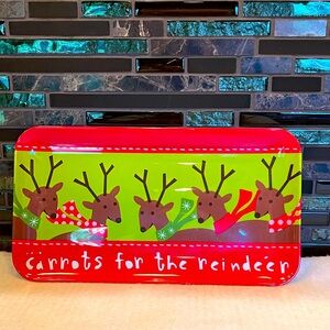 Melamine "Carrots for the Reindeer" Holiday Serving Tray